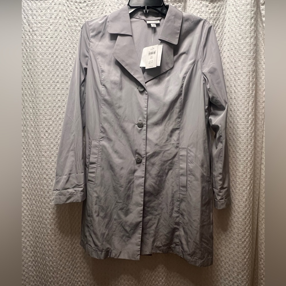 J.Jill gray lightweight trench coat,windbreaker style NWT Size XS